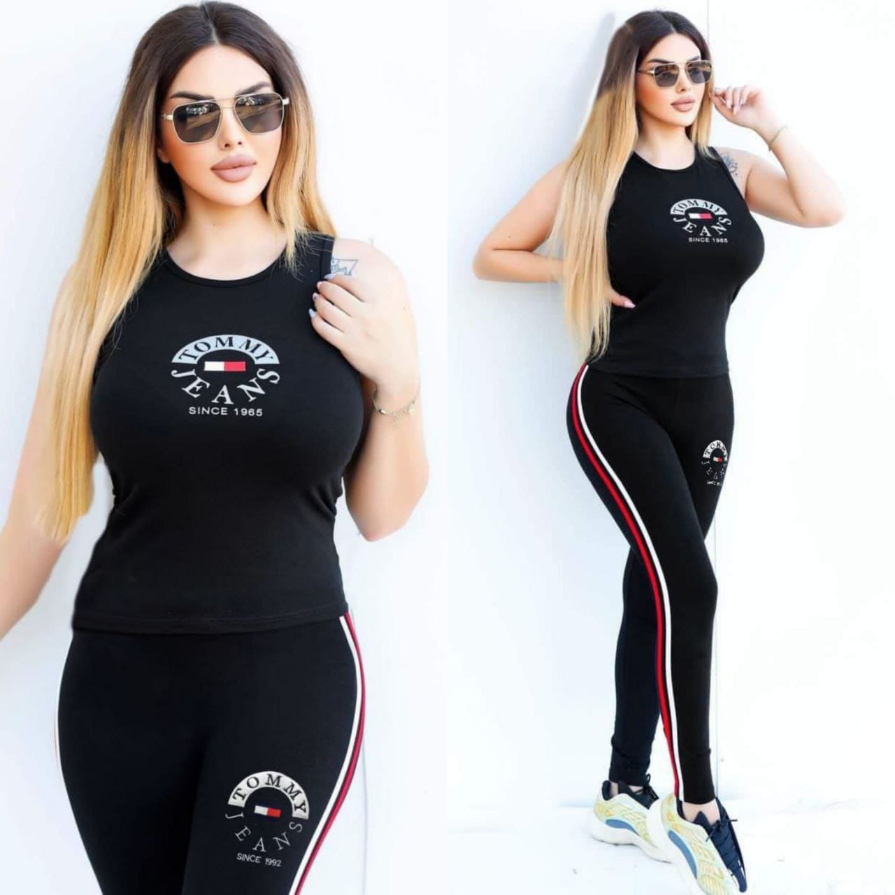 Tommy Jeans Sleeveless Top and Leggings Set