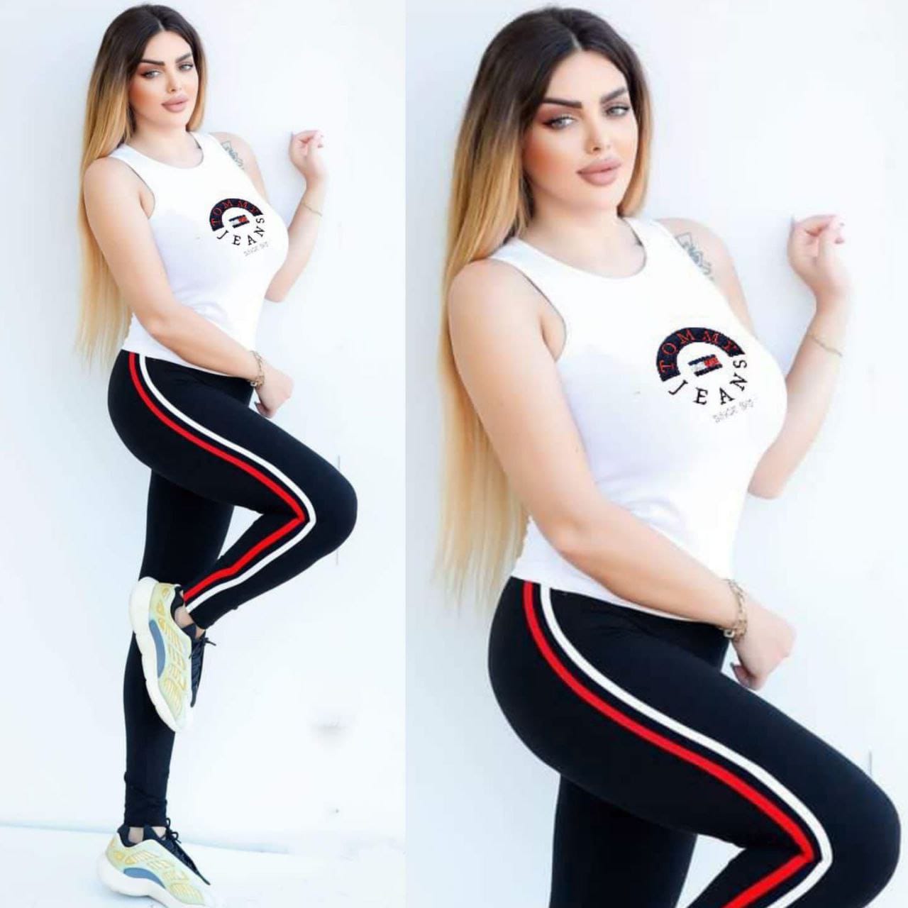 Tommy Jeans Sleeveless Top and Leggings Set