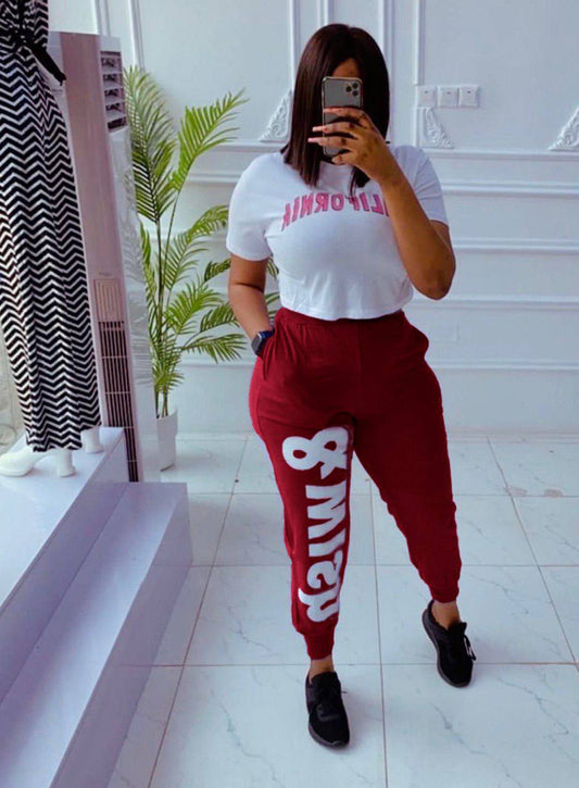 Women's Color Set Joggers and Tee