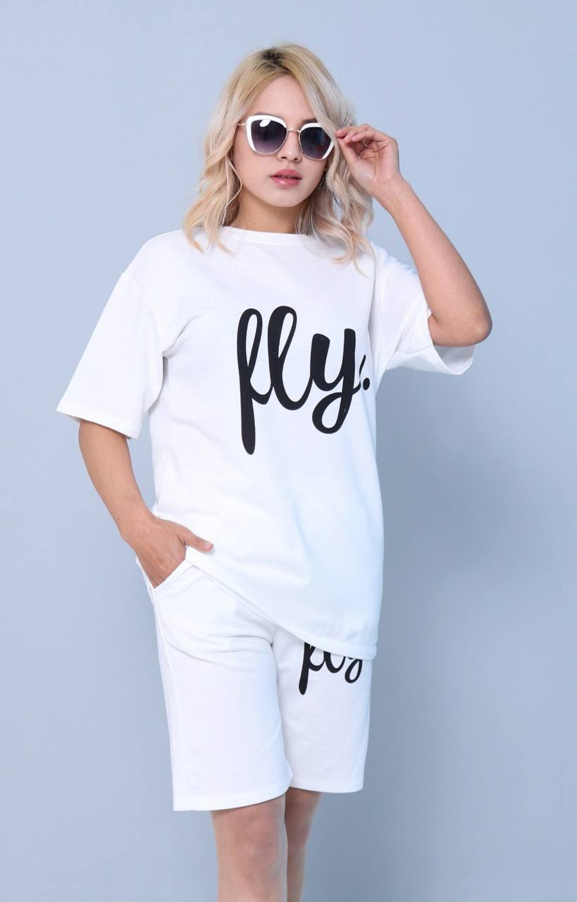 Graphic Tee and Cool Shorts Set for Women