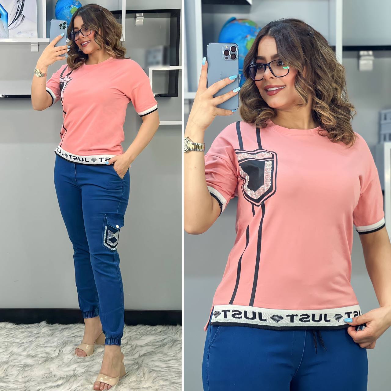 Women's Casual Top and Pants Set