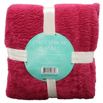 Plush Coral Throw Blanket in Assorted Colors