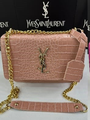 YSL Croc Skin Crossbody Bag