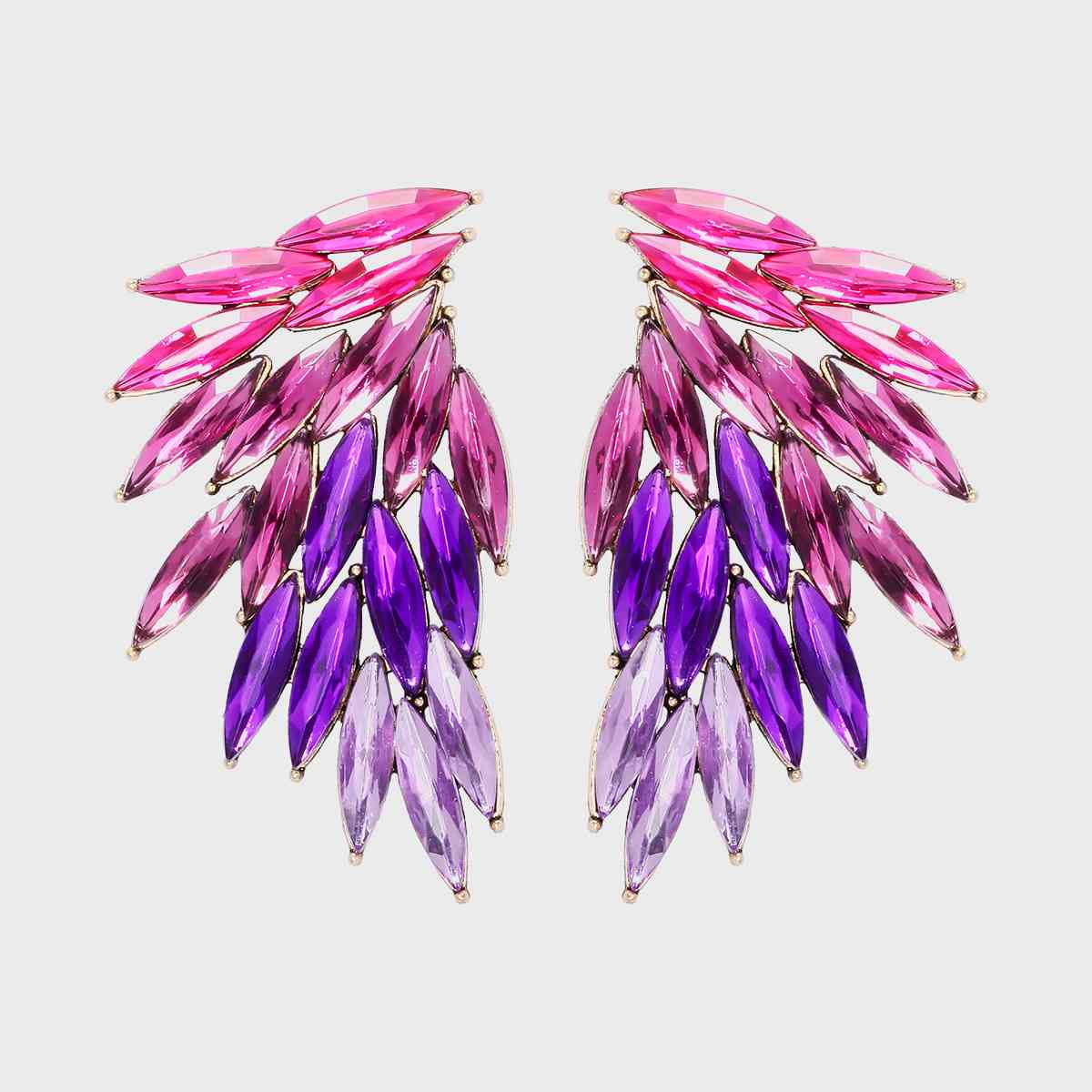 Alloy Acrylic Wing Earrings