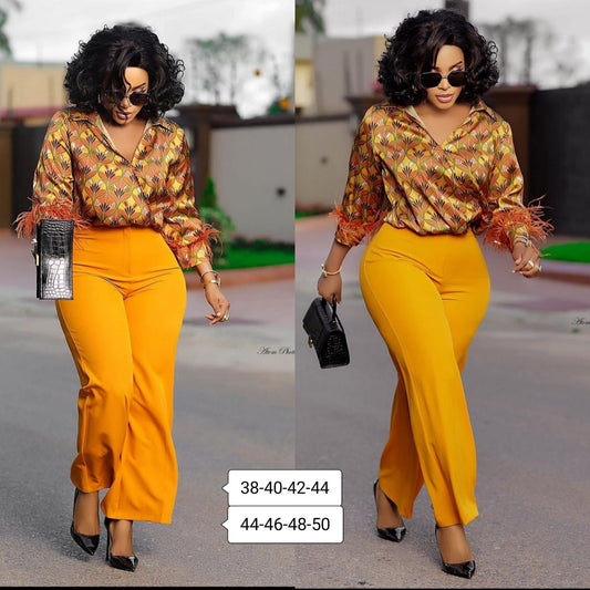 Women Ready-To-Wear Classy Pants and Shirt Set