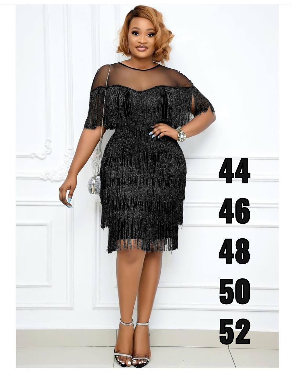 Ladies' Fringe Dress Off-Shoulder