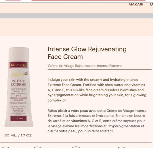 "MAKARI" Intense Glow Rejuvenating Face Cream