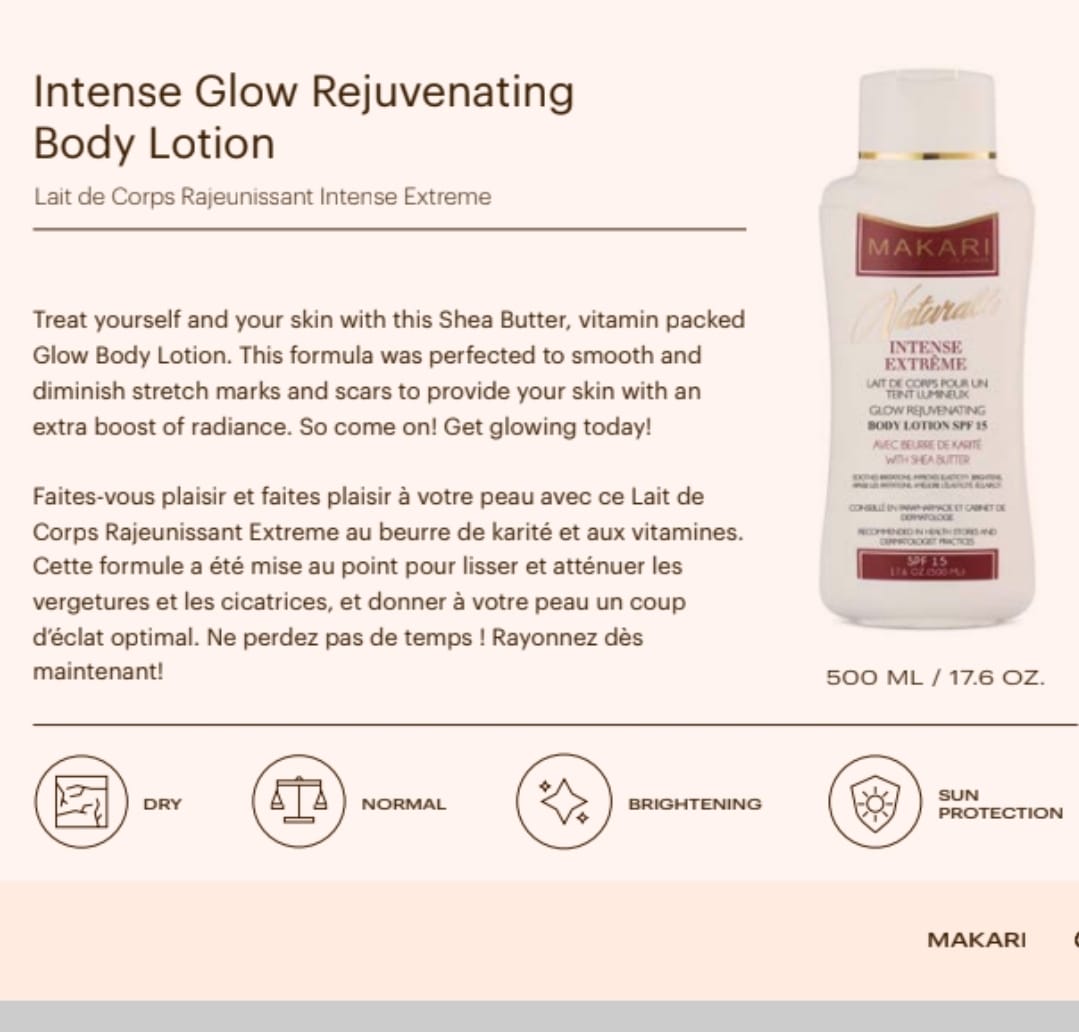 "MAKARI" Intense Glow Rejuvenating Body Lotion