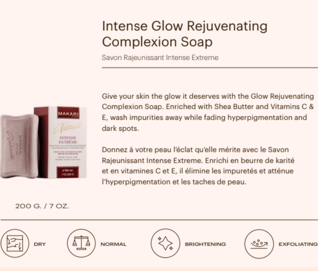"MAKARI" Intense Glow Rejuvenating Complexion Soap