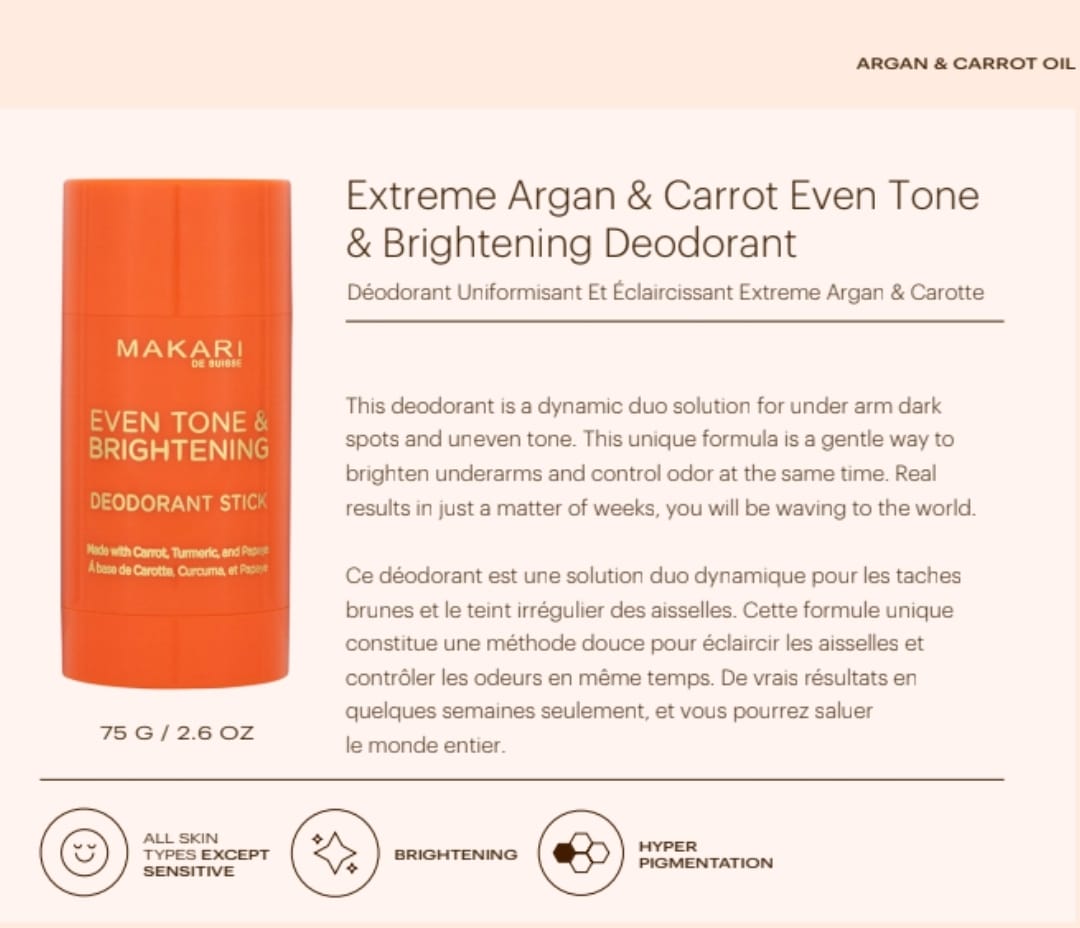 "MAKARI" Extreme Argan & Carrot Even Tone & Brightening Deodorant
