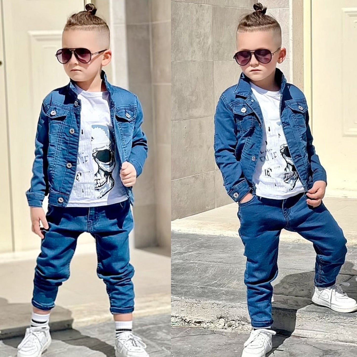 Children Denim Full 3PCS Set