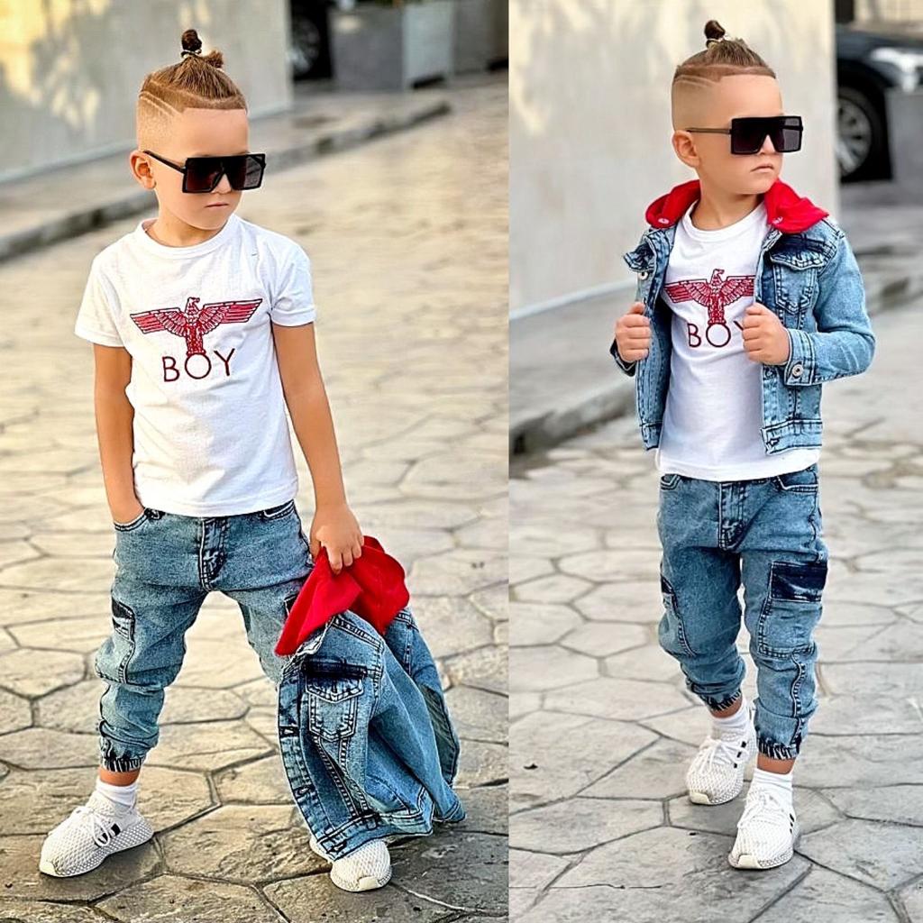 Children Denim Full 3PCS Set