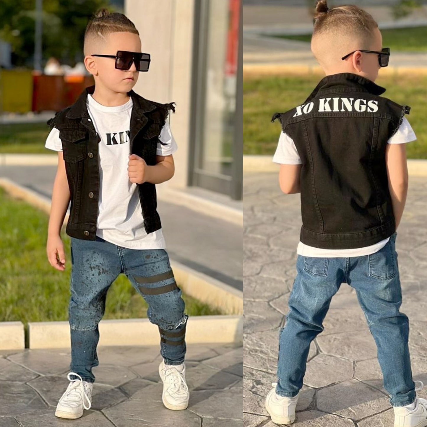 Children Denim Full 3PCS Set