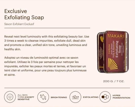 "MAKARI" Exclusive Exfoliating Soap