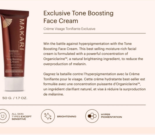 "MAKARI" Exclusive Tone Boosting Face Cream