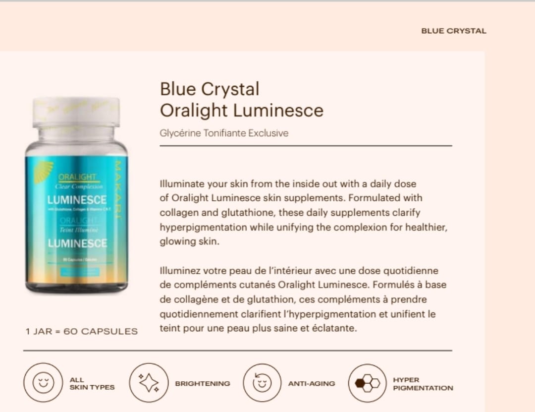 "MAKARI" Blue Crystal Oralight Luminesce