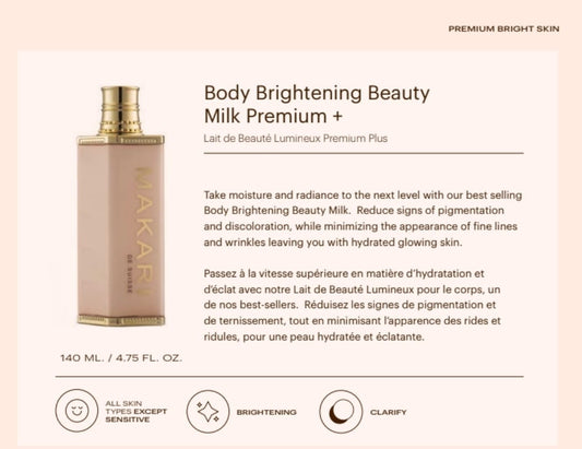 "MAKARI" Body Brightening Beauty Milk Premium+