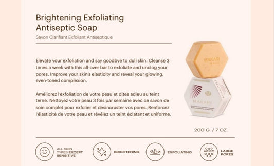 "MAKARI" Brightening Exfoliating Antiseptic Soap