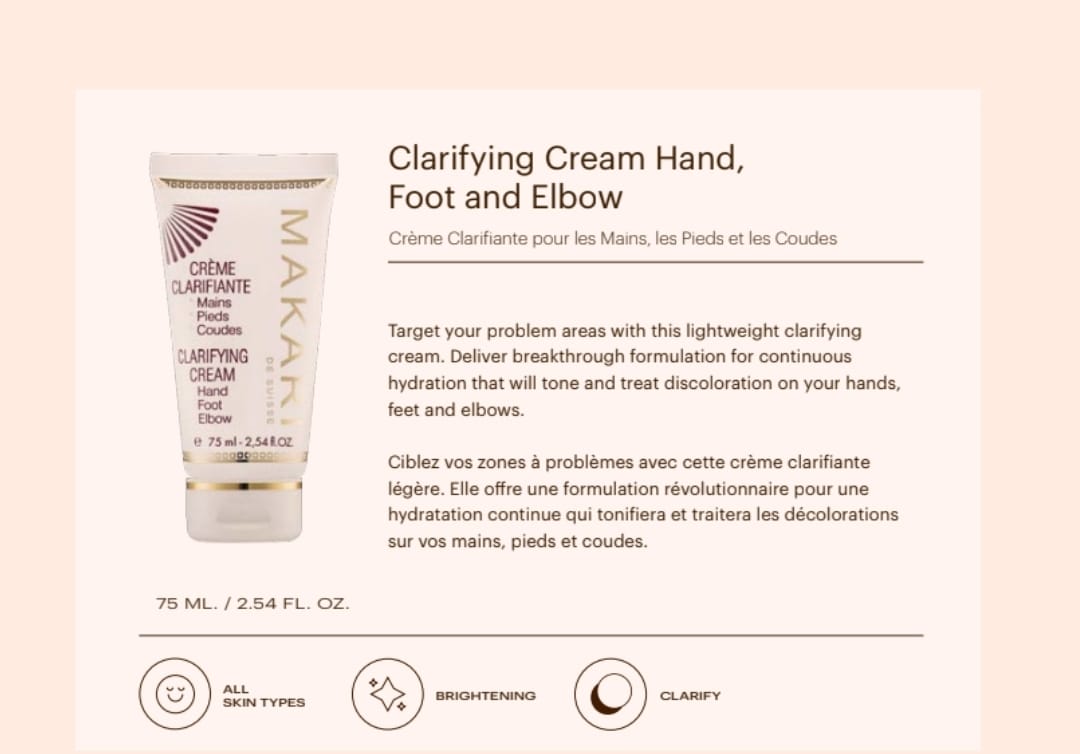 "MAKARI" Hand & Foot & Elbow Clarifying Cream
