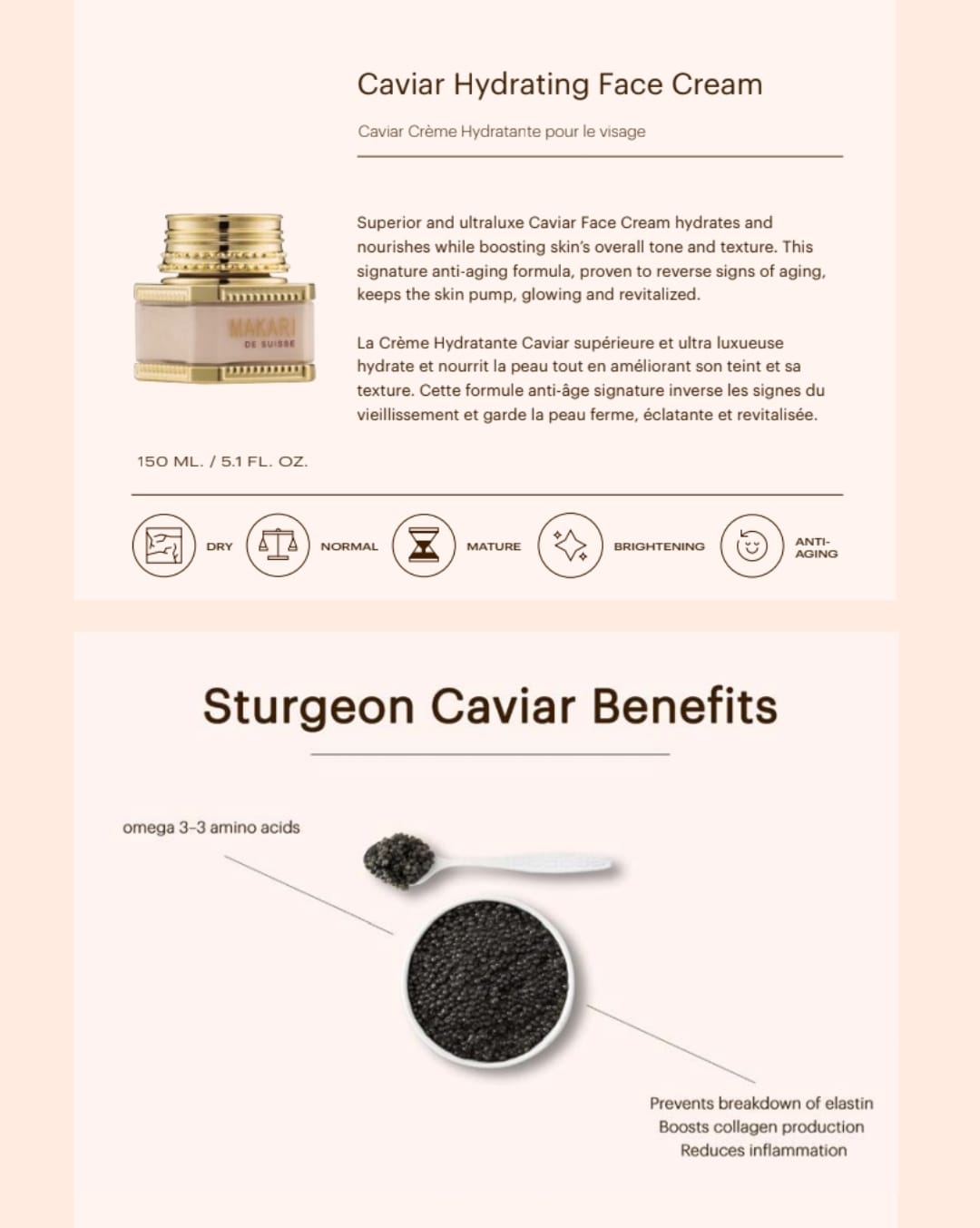 "MAKARI" Caviar Hydrating Face Cream
