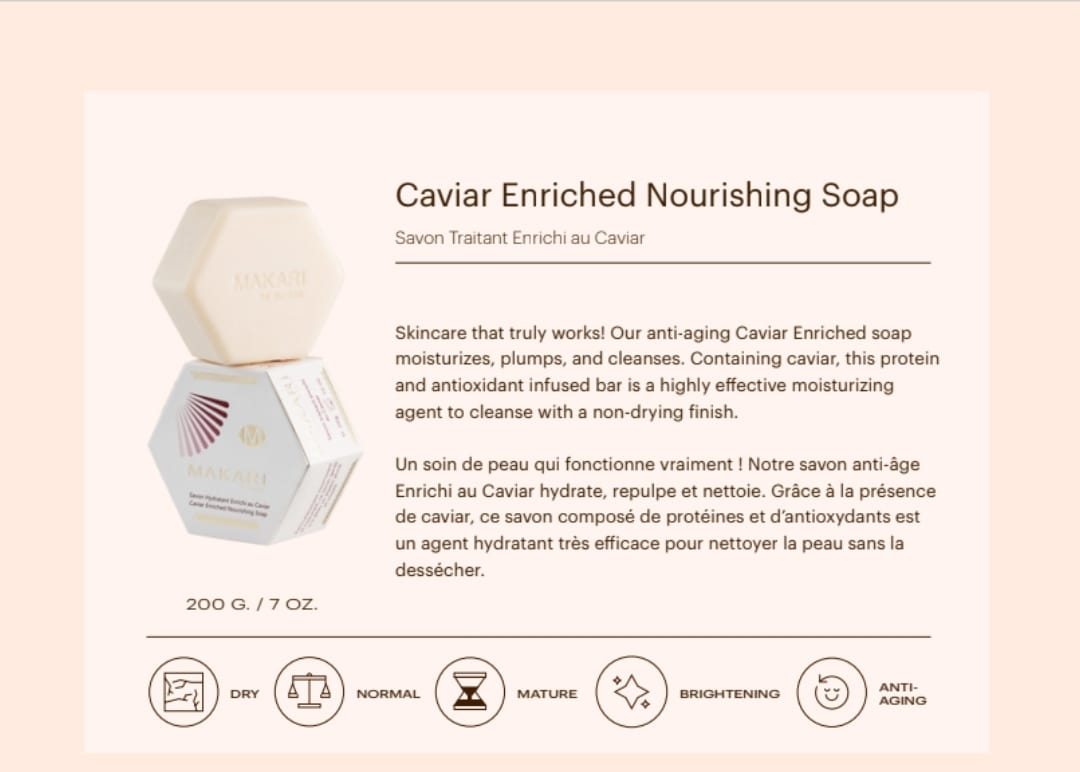 "MAKARI" Caviar Enriched Nourishing Soap