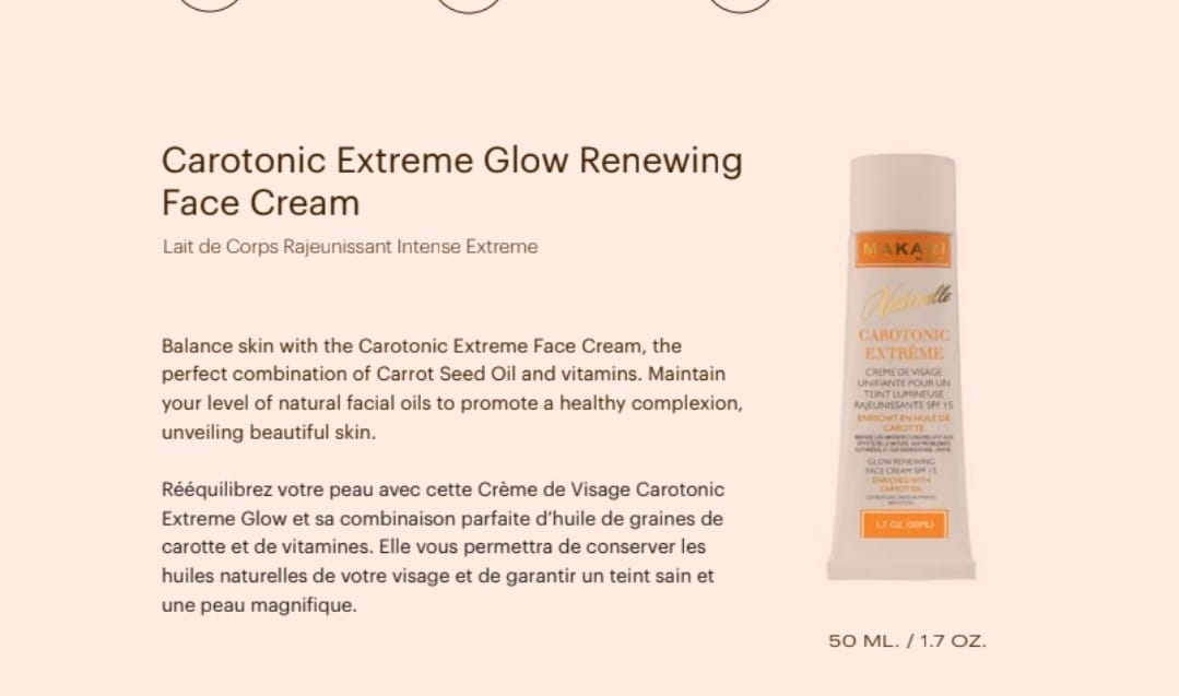"MAKARI" Carotonic Extreme Glow Renewing Face Cream