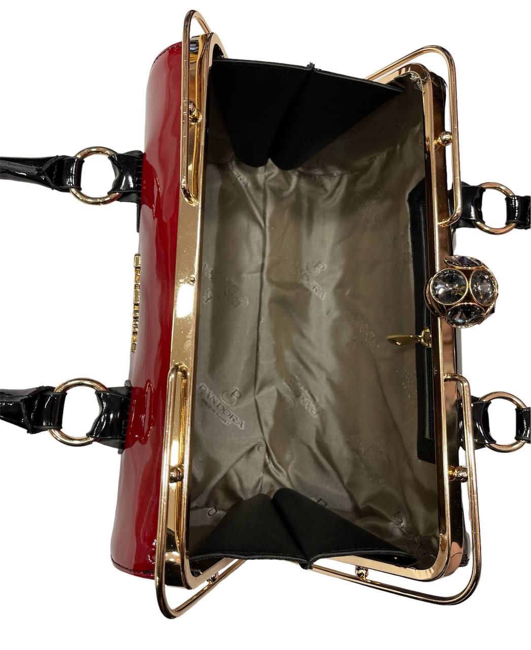 Pandora Glossy Handbag and Wallet Set