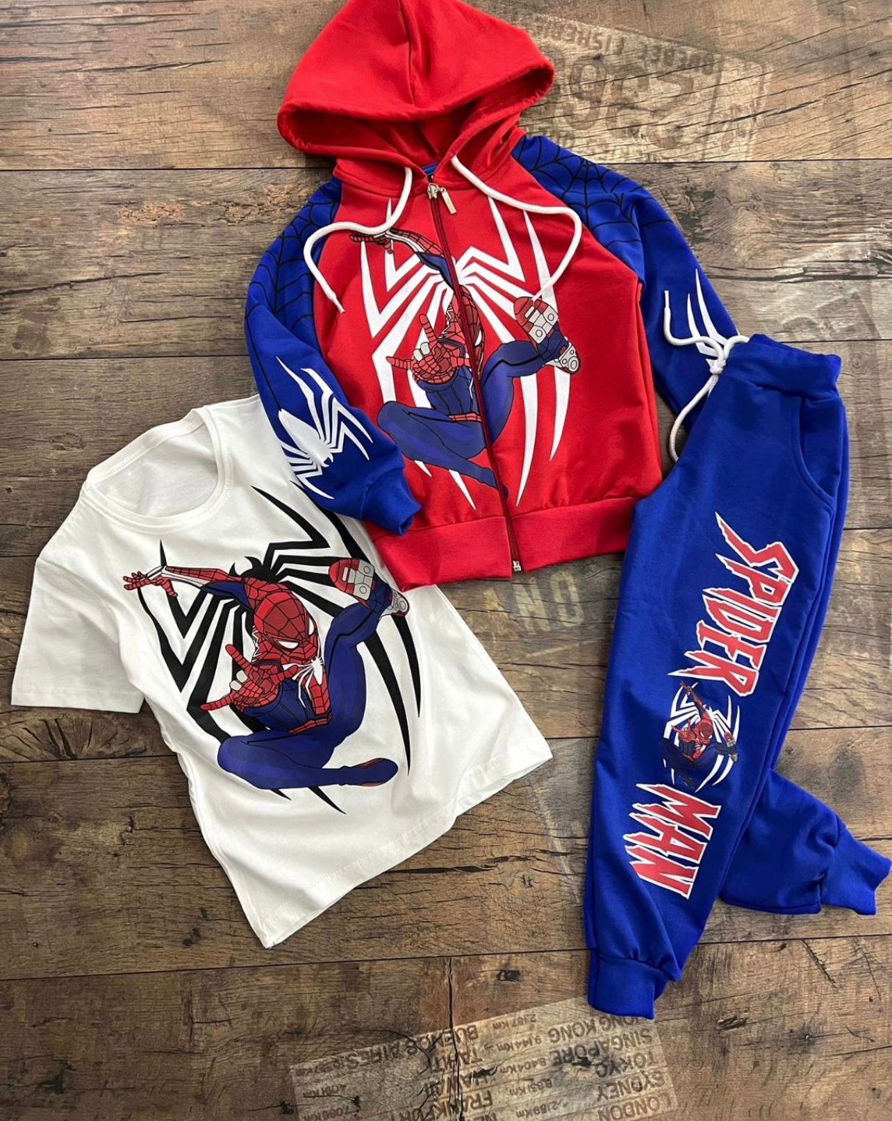 Little Boys' Spider Man Jacket, T-Shirt and Jogger Set