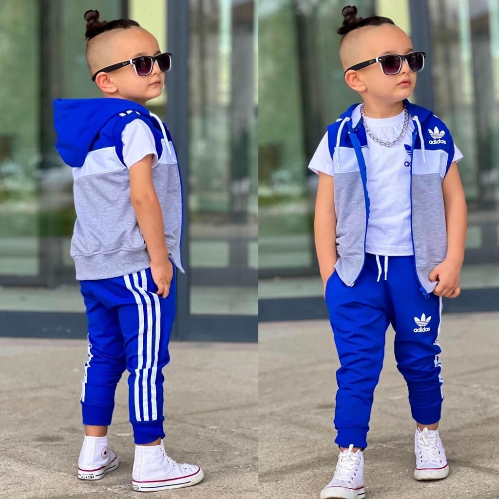 Boys 3Pcs Adidas Cardigan Set