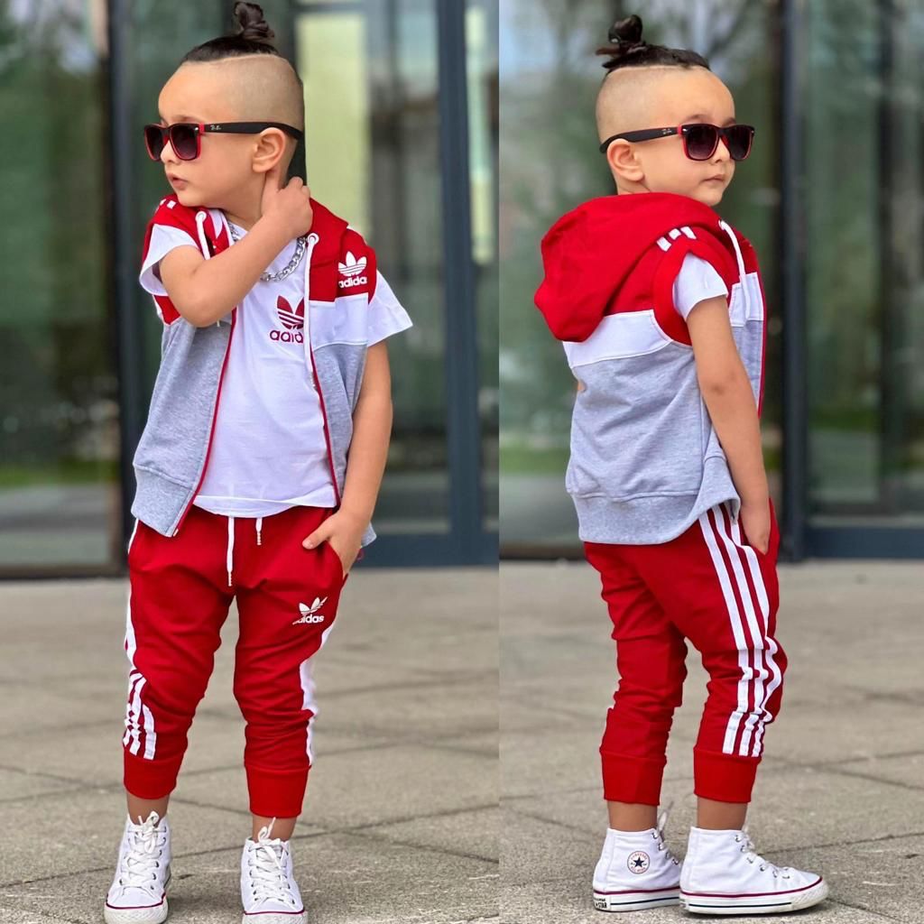 Boys 3Pcs Adidas Cardigan Set